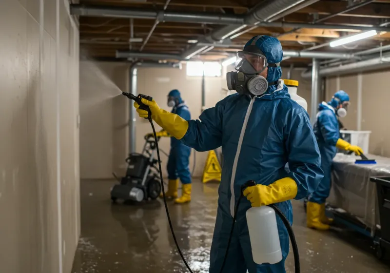 Basement Sanitization and Antimicrobial Treatment process in Lebanon, OH