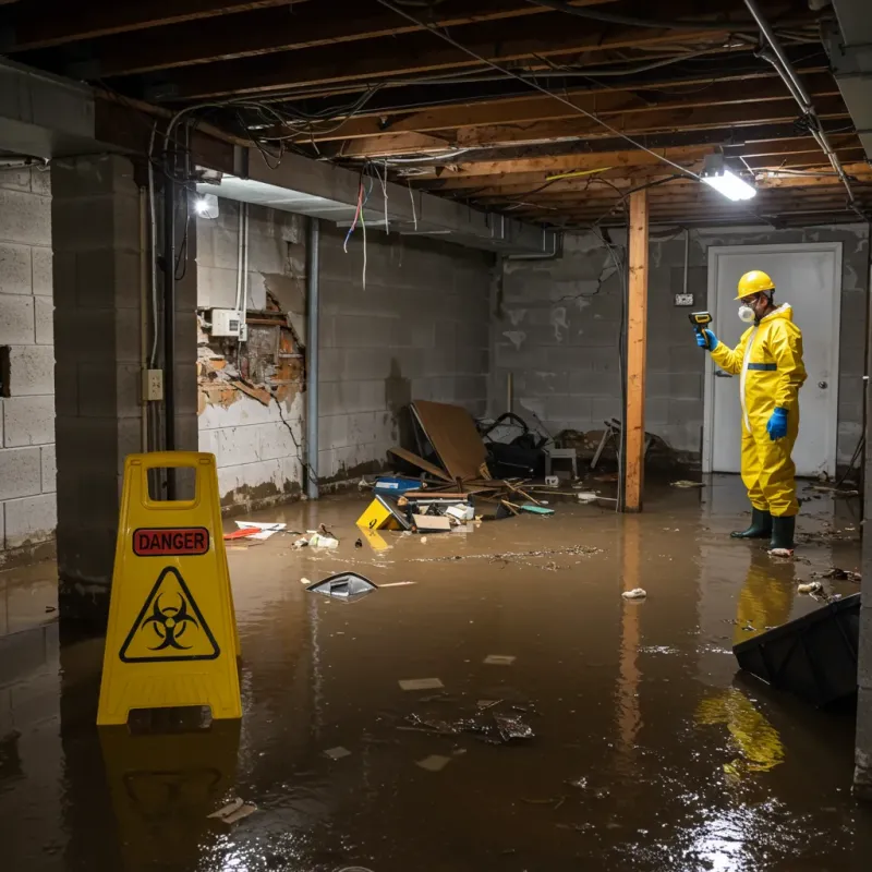Flooded Basement Electrical Hazard in Lebanon, OH Property